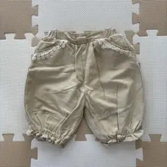 フタフタ　ベージュ バルーンパンツ80
