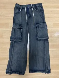 メンズ デニム カーゴパンツ ワイドシルエットのサムネイル