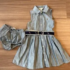 Ralph Lauren デニムワンピース ブルマセット 18M