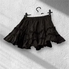 y*♡様 【美品】LILY BROWN フリルミニスカート ブラック 綿100%