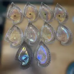 極美品 HOYA ガラス小鉢 10枚 貝殻型 ラスター彩 オーロラ 手づくり 皿 極美品 HOYA ガラス小鉢 10枚 貝殻型 ラスター彩 オーロラ 手づくり 皿