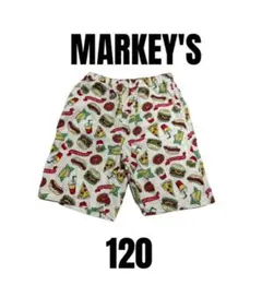 【MARKEY'S マーキーズ】ハーフパンツ　ジャンクフード柄　キッズ 120