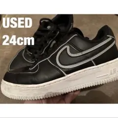NIKE AF1 air force エアフォース1 黒白 24cm USED