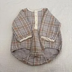 tete a tete チェック柄ロンパース
