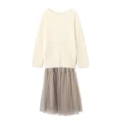 シャギーニット&チュールスカート NATURAL BEAUTY BASIC