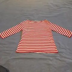 【マリメッコ】赤ボーダー長袖カットソー ♯2