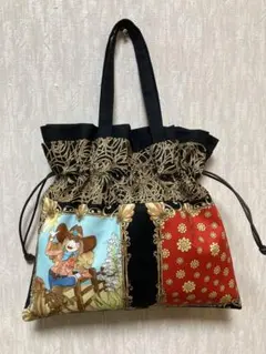 ロラライハリス❤️巾着バッグ/カウガール