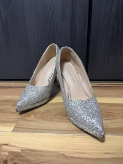 デイジーストア グリッター パンプス シルバー 結婚式 ラメ キャバ嬢ドレスのサムネイル