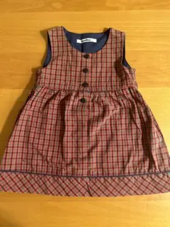 familiar チェック柄ワンピース 90サイズ