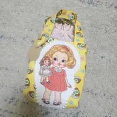 ハンドメイド 保冷巾着バッグ トートバッグ レトロガール