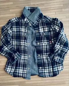 DOUBLE.B チェック柄 長袖シャツ