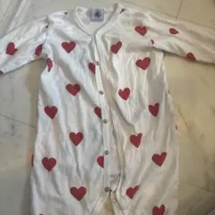PETIT BATEAU ベビー ロンパース ハート柄 67cmのサムネイル