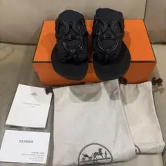 HERMES エルメス　エジェリ　黒　36 サンダルのサムネイル