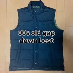 00s old gap ダウンベスト 中綿 ブラック L カーキ
