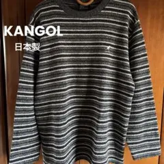 90'S ◆KANGOL◆カンゴール◆長袖カットソー◆起毛素材◆刺繍ロゴ◆日本製