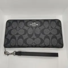 COACH F78202 メンズ長財布 シグネチャー ブラック オレンジ - メルカリ