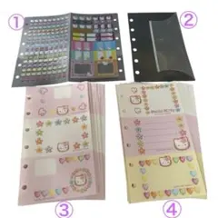 ❤️ハローキティ/バインダー手帳・メモ&シール・当時物❤️