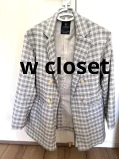 w closet チェック柄 ダブルブレストジャケットのサムネイル