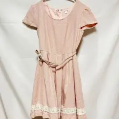 レストローズ　ワンピース　ピンク　ベルト　レース　　　4504