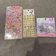 3点★ サンリオ タイルシール おはじきシール うるちゅるポップ 日焼け キティ