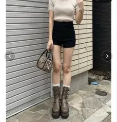 【値下げ中！】 ✴︎新品未使用✴︎【EVRIS】ストレッチショートパンツ ブラック