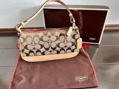 【美品箱付き】COACH コーチ シグネスチャー アクセサリーポーチ 6094
