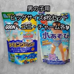 【新品】水遊び用おむつ 男の子用 ビッグサイズ メーカー違い 6枚セットのサムネイル