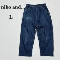 ニコアンド♦︎イージーデニムパンツ L ペインターパンツ ワイド ウエストゴムのサムネイル