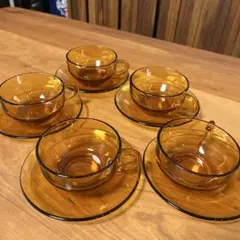 未使用　アデリア アデレックス　カップ・ソーサー 5客セット