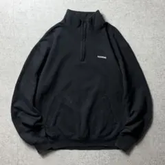 Champion 00s スウェット　ハーフジップ　ワンポイント刺繍　企業ロゴL