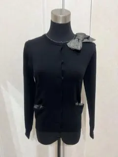 LANVIN en Bleu/リボン付ニットカーディガンのサムネイル