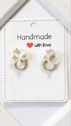 ハンドメイドビジューピアス イヤリング