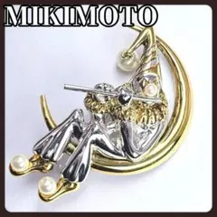 MIKIMOTO ミキモト パール ブローチ フルート奏者 月 ピエロ - メルカリ