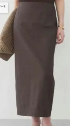【ほぼ未使用】Deuxieme Classe Iラインスカート リネン混のサムネイル