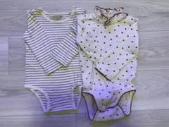 【2枚セット】プティマイン×H&M ロンパース 80 ベビー服 女の子