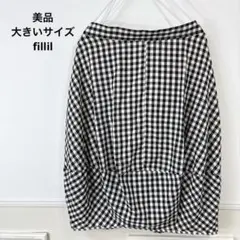11美品　大きいサイズ　fillil ギンガムチェック スカートのサムネイル