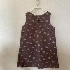 【ハンドメイド】子供服 花柄 ジャンパースカート ワンピース 110-120cm