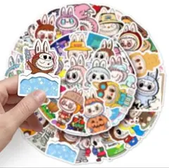 ラブブ　大人気ステッカーシール 防水　50枚