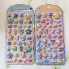 【正規品】　コットンパフィー　サンリオ　はぴだんぶい　キャラクター　２枚セット