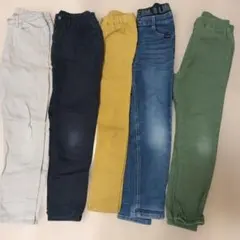 キッズ 長ズボン ロングパンツセット 140cm 男の子 細身 スキニーあり