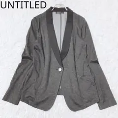アンタイトル　テーラードジャケット　グレー　L　ポケット　オフィスカジュアル