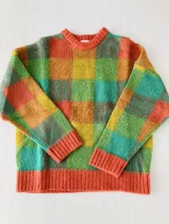 BREEZE チェック柄ニットセーター 130〜140cm