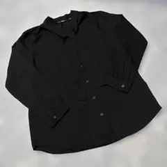 ユニクロ ボウタイ ブラウス ブラック