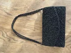 ビーズ装飾 ブラック バッグ