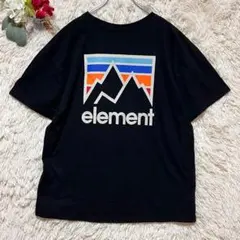 【エレメント】M 半袖Tシャツ ビッグロゴ バックプリント ブラック ストリートのサムネイル