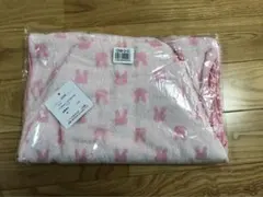 ウサギ柄ピンクエプロン タオル生地　新品未使用