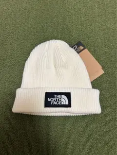 THE NORTH FACE ノースフェイス ボックスロゴ ニット帽 白