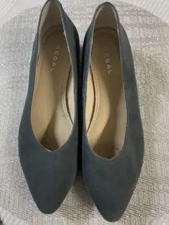 値下げしました‼️REGAL ダークグリーン ポインテッドトゥパンプス