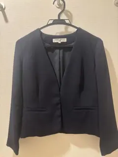 Natural Beauty Basic ノーカラージャケット Sサイズ　紺