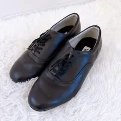 PAPILLON パピヨン ブラック ダンスシューズ レースアップ レザー
